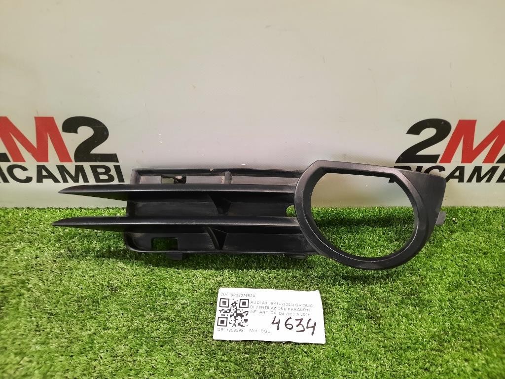 Griglia DI Ventilazione Paraurti INF ANT SX 8P3807682A FENDI FENDINEBBIA CORNICE DX Audi A3 8P1 2004