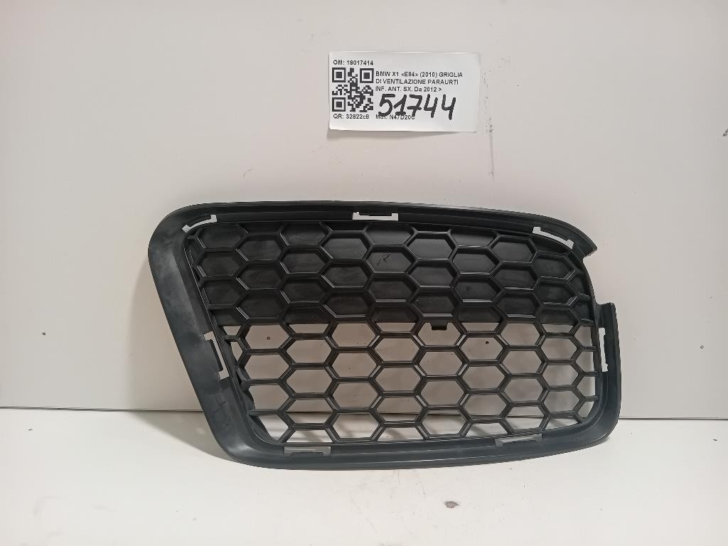 Griglia DI Ventilazione Paraurti INF ANT SX 19017414 Bmw X1 E84 2010