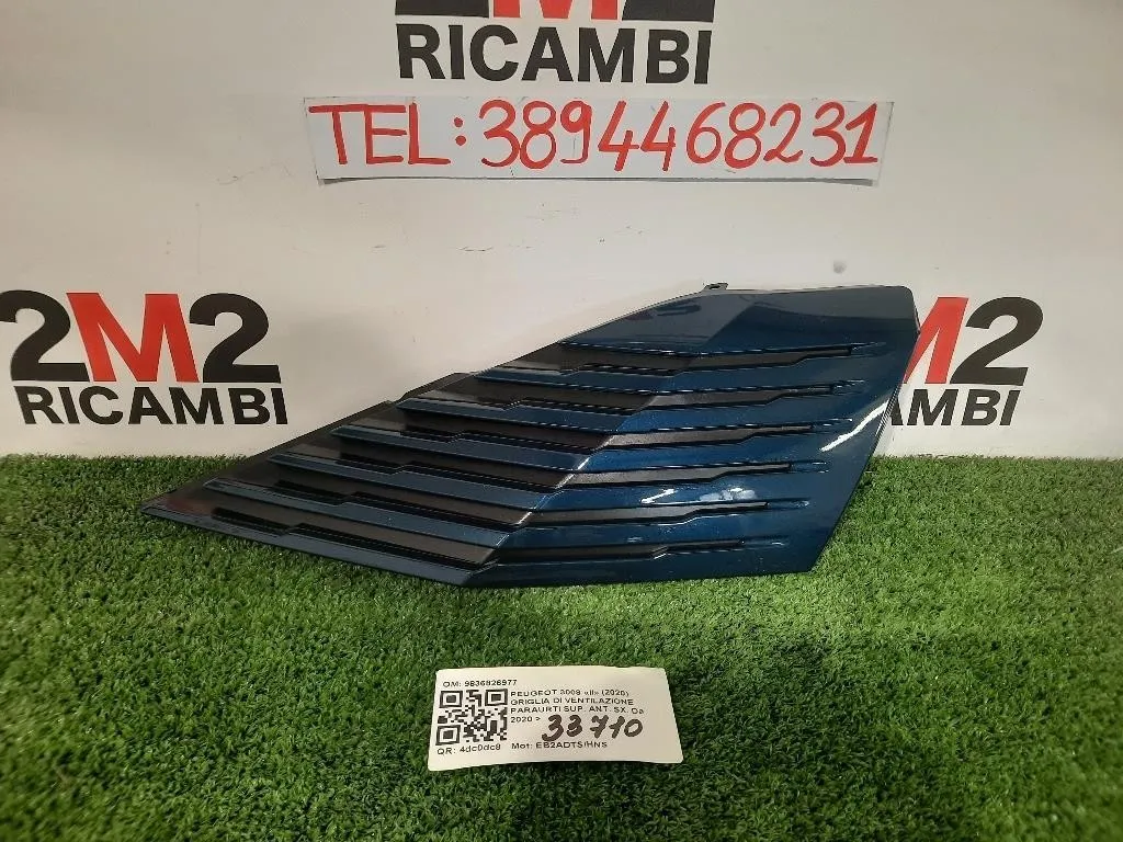 Griglia DI Ventilazione Paraurti SUP ANT SX MODANATURA PARAURTI 9836826977 Peugeot 3008 II 2020