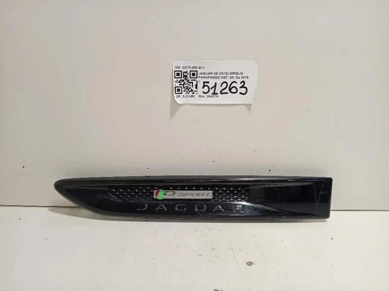 Griglia Parafango ANT SX GX73-280-B11 Jaguar XE 2015