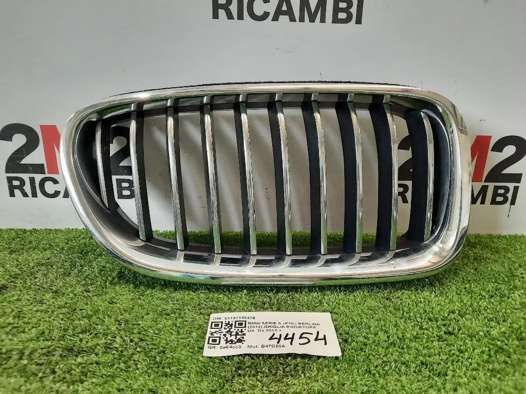 Griglia Radiatore DX 51137336478 Bmw Serie 5 F10 Berlina 2012