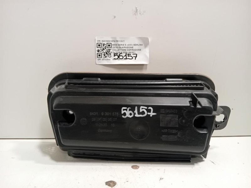 Guarnizione Collettore Aspirazione 64319301576 Bmw Serie 5 G30 Berlina 2016