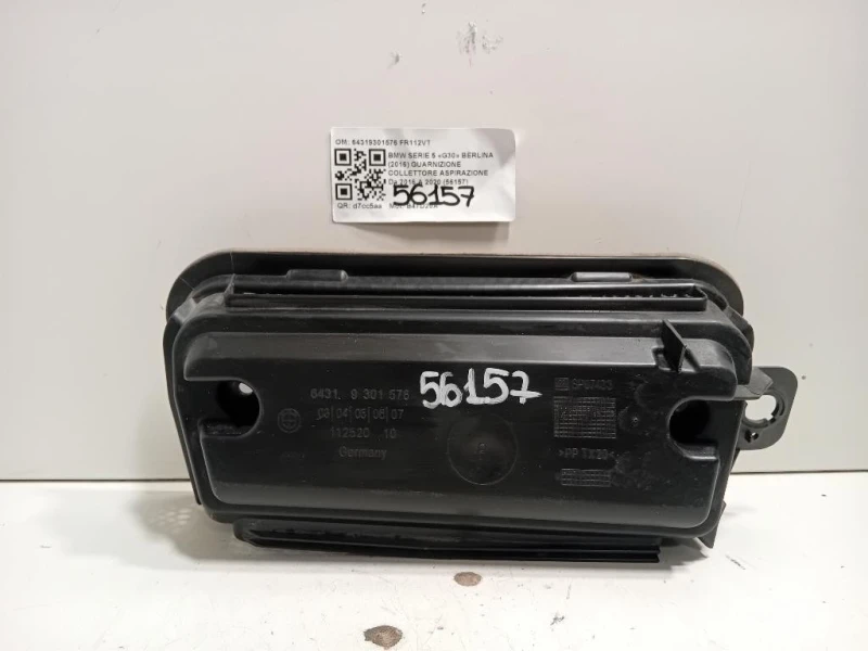 Guarnizione Collettore Aspirazione 64319301576 Bmw Serie 5 G30 Berlina 2016