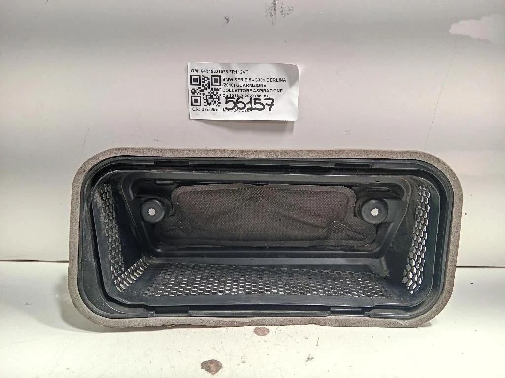 Guarnizione Collettore Aspirazione 64319301576 Bmw Serie 5 G30 Berlina 2016