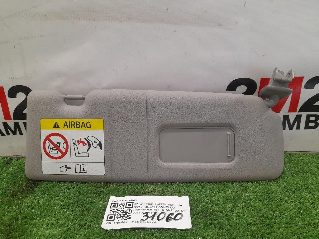 Guida Pannello Parasole Tetto ANT DX 7319148-03 Bmw Serie 1 F20 Berlina 2012