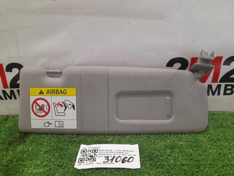 Guida Pannello Parasole Tetto ANT DX 7319148-03 Bmw Serie 1 F20 Berlina 2012