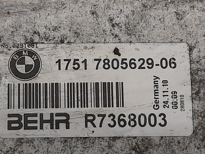Intercooler 7805629-06 Bmw Serie 5 F10 Berlina 2010