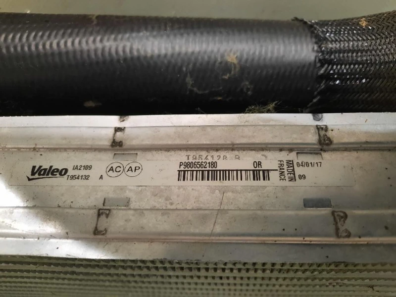 Intercooler 9806562180 Citroen Jumpy IV 2016