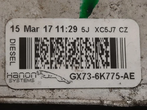 Intercooler GX73-6K775-AE Jaguar XE 2015