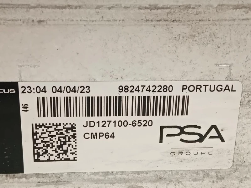 Intercooler 9824742280 Opel Corsa F 2019