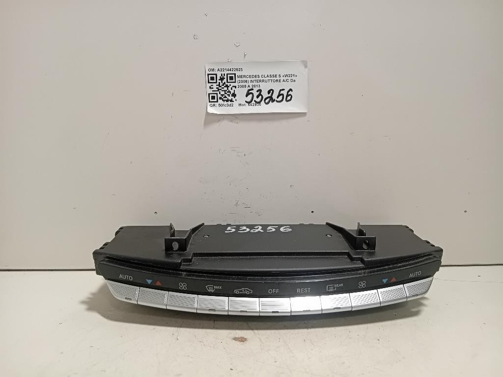 Interruttore AC A2214422523 Mercedes Classe S W221 2006