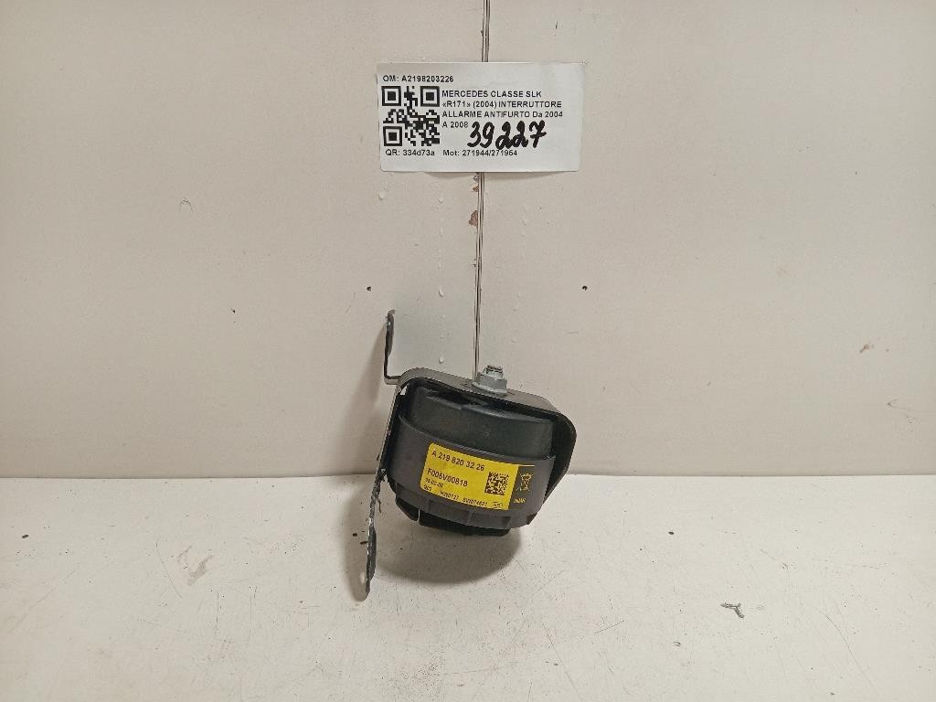 Interruttore Allarme Antifurto A2198203226 Mercedes Classe SLK R171 2004