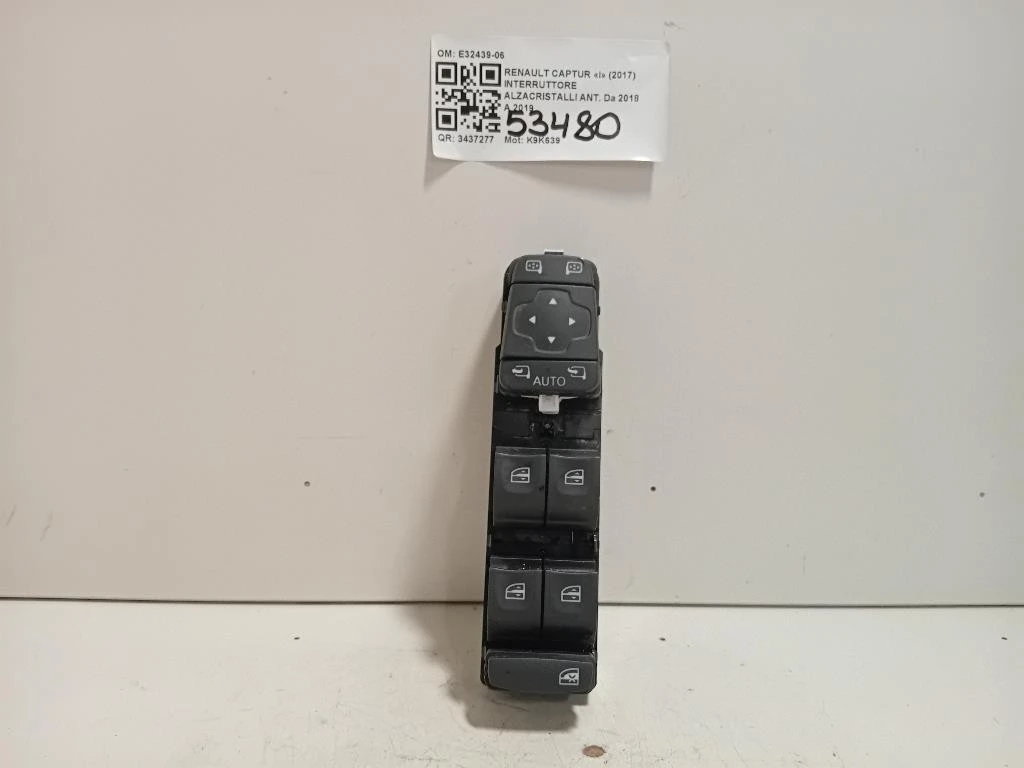Interruttore Alzacristalli ANT E32439-06 Renault Captur I 2017