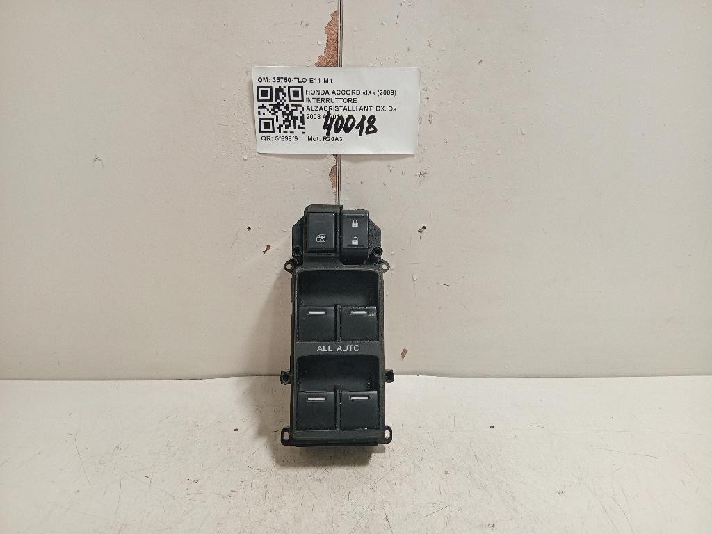 Interruttore Alzacristalli ANT DX 35750-TLO-E11-M1 Honda Accord IX 2009