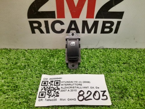 Interruttore Alzacristalli ANT DX 202005491 Hyundai I10 I 2008