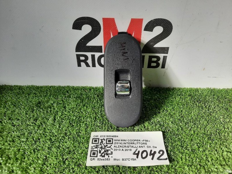 Interruttore Alzacristalli ANT DX 61319294884 Mini MINI Cooper F56 2014
