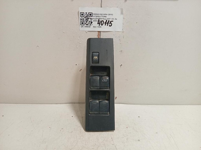 Interruttore Alzacristalli ANT DX Nissan Navara 2010