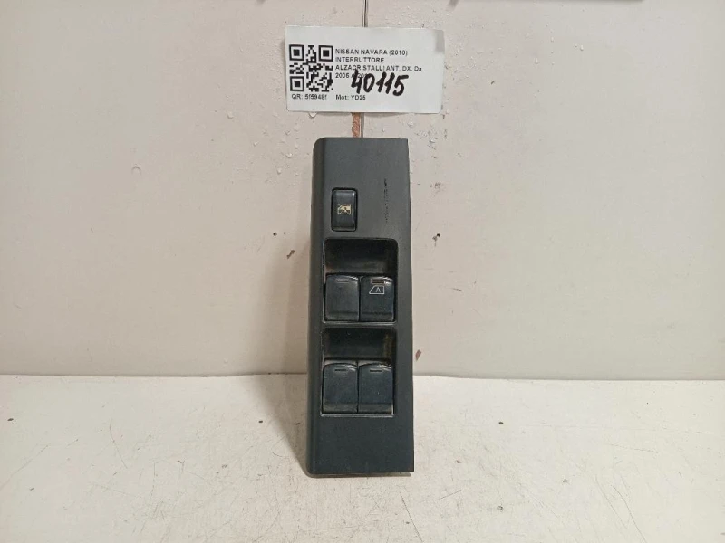 Interruttore Alzacristalli ANT DX Nissan Navara 2010