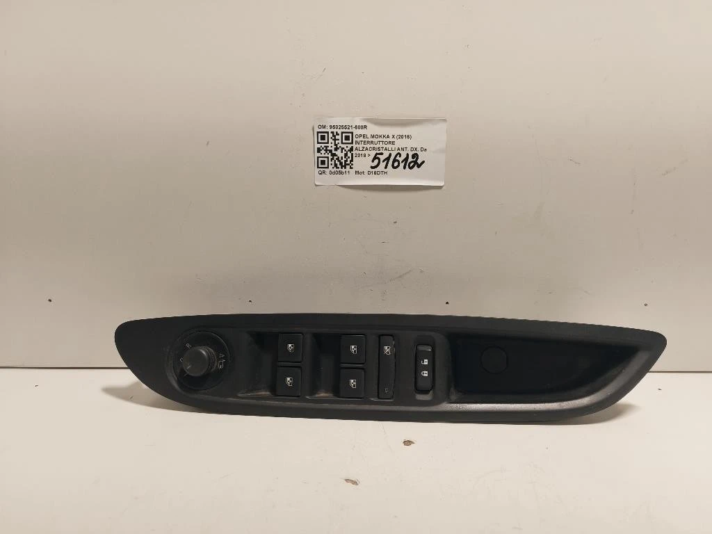 Interruttore Alzacristalli ANT DX 95025521-600R Opel Mokka X 2016