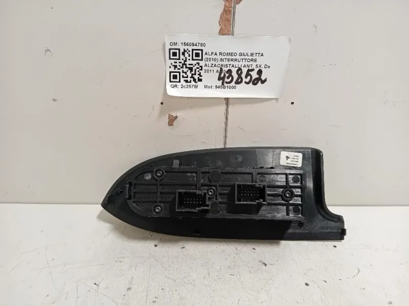 Interruttore Alzacristalli ANT SX 156094780 Alfa Romeo Giulietta 2010