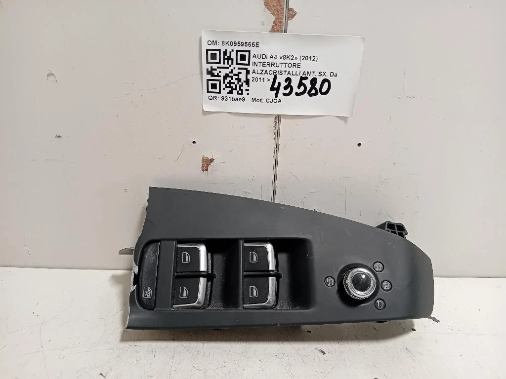 Interruttore Alzacristalli ANT SX 8K0959565E Audi A4 8K2 2012