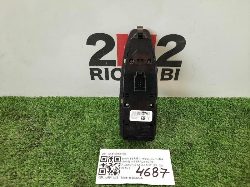 Interruttore Alzacristalli ANT SX 61319208109 Bmw Serie 3 F30 Berlina 2015