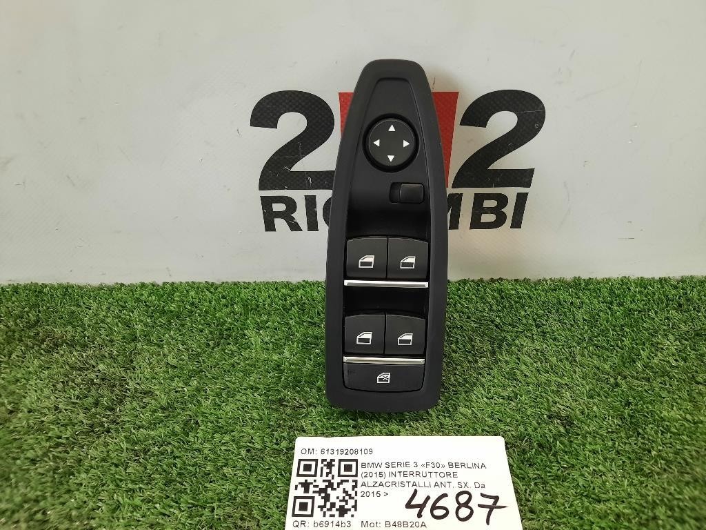 Interruttore Alzacristalli ANT SX 61319208109 Bmw Serie 3 F30 Berlina 2015