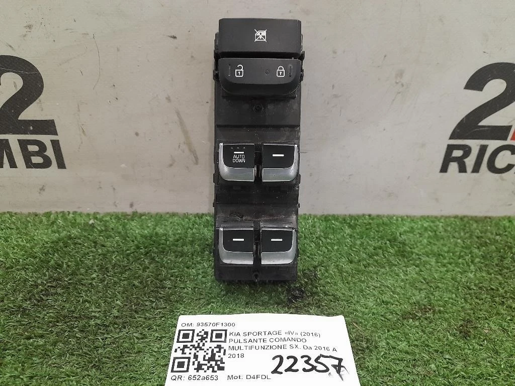 Interruttore Alzacristalli ANT SX 93570F1300 Kia Sportage IV 2016