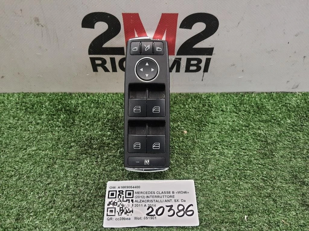Interruttore Alzacristalli ANT SX A1669054400 Mercedes Classe B W246 2012