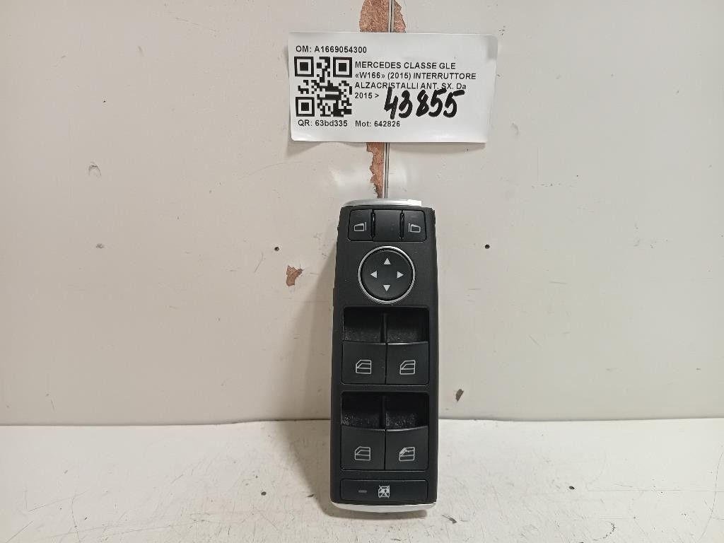 Interruttore Alzacristalli ANT SX A1669054300 Mercedes Classe GLE W166 2015