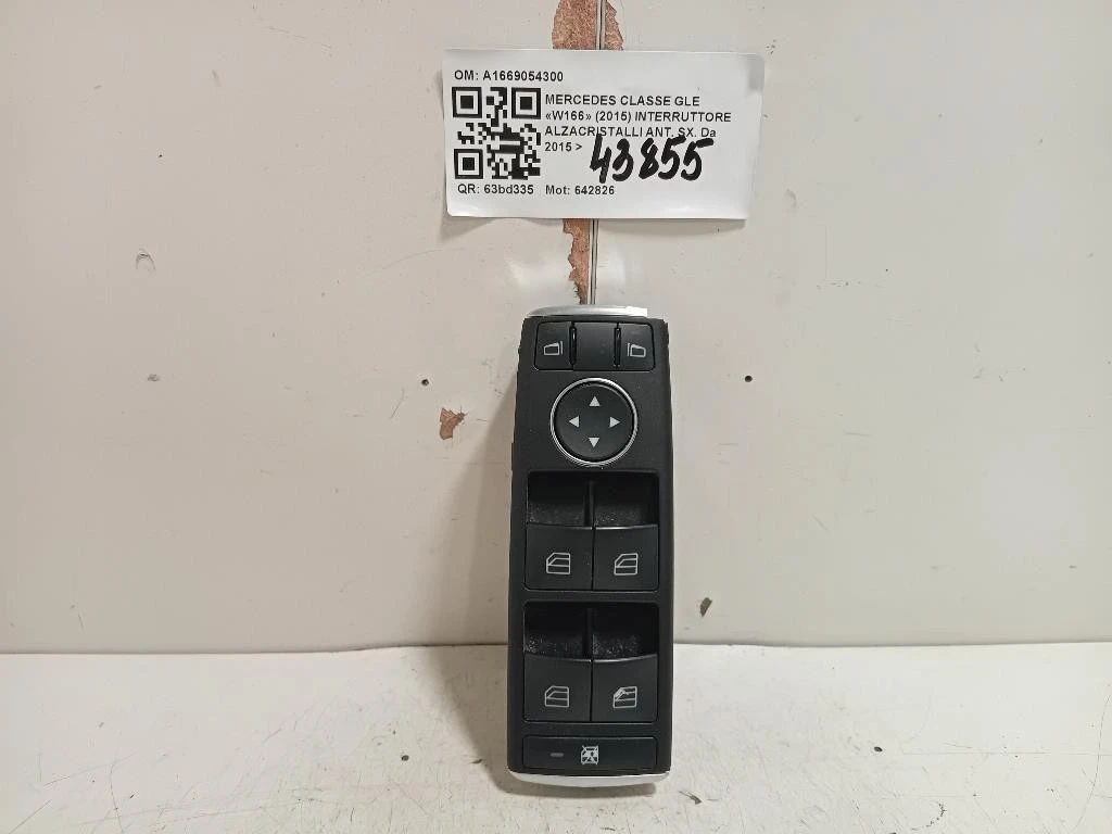 Interruttore Alzacristalli ANT SX A1669054300 Mercedes Classe GLE W166 2015