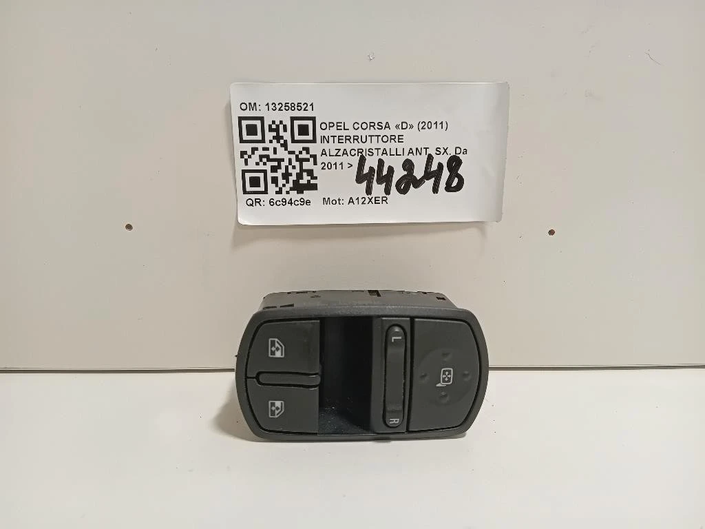 Interruttore Alzacristalli ANT SX 13258521 Opel Corsa D 2011
