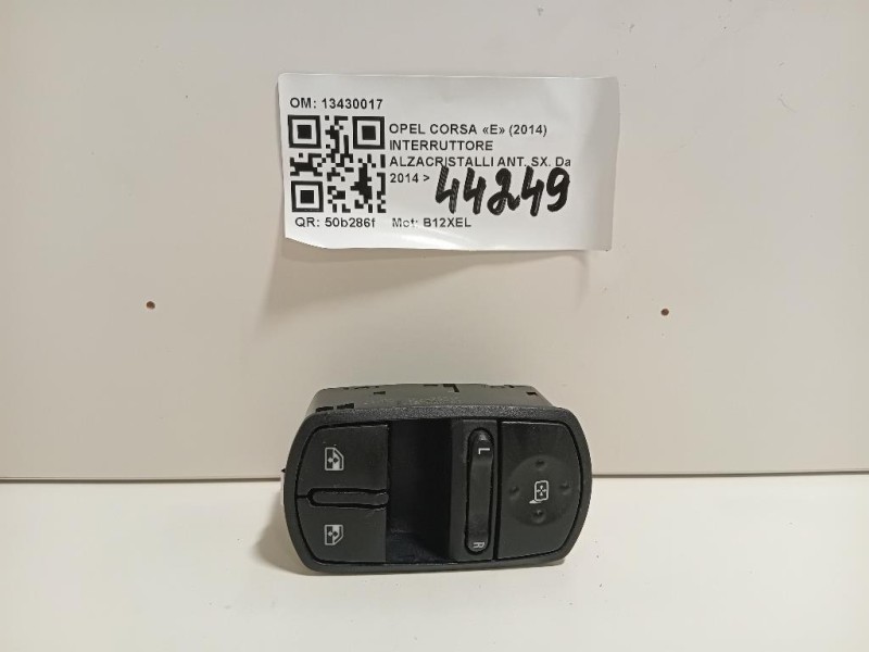 Interruttore Alzacristalli ANT SX 13430017 Opel Corsa E 2014