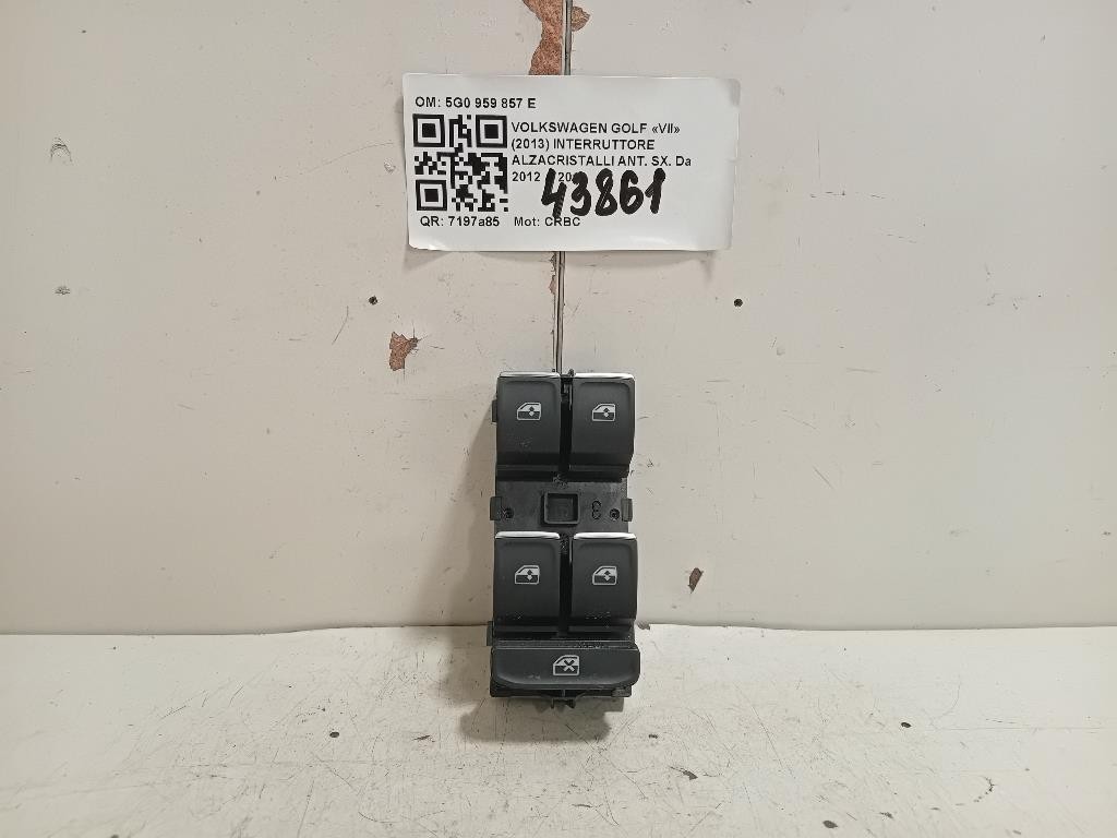 Interruttore Alzacristalli ANT SX 5G0959857E PULSANTIERA Volkswagen GOLF VII 2013