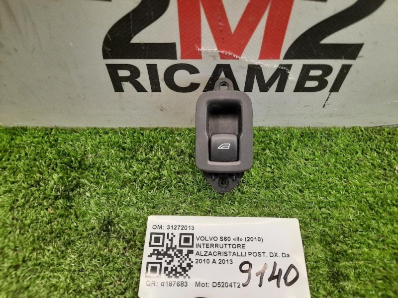 Interruttore Alzacristalli POST DX 31272013 Volvo S60 II 2010