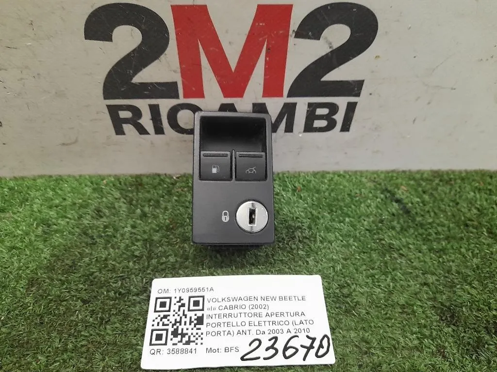 Interruttore Apertura Portello Elettrico LATO Porta ANT 1Y0959551A Volkswagen NEW Beetle I Cabrio 2002