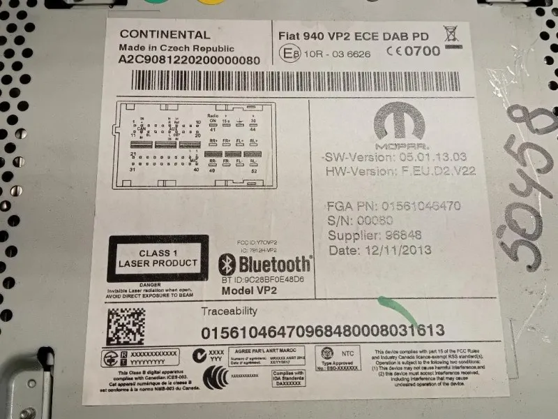 Unità Autoradio 01561046470 Alfa Romeo Giulietta 2013