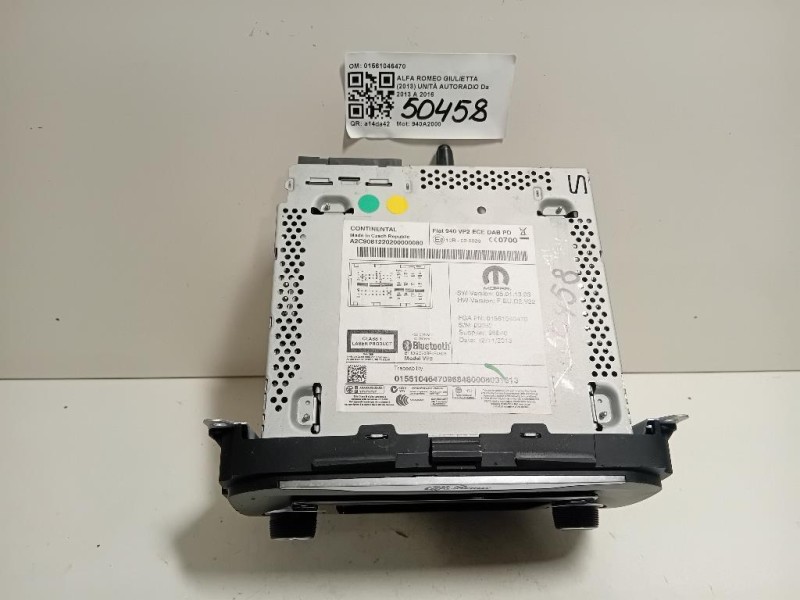 Unità Autoradio 01561046470 Alfa Romeo Giulietta 2013