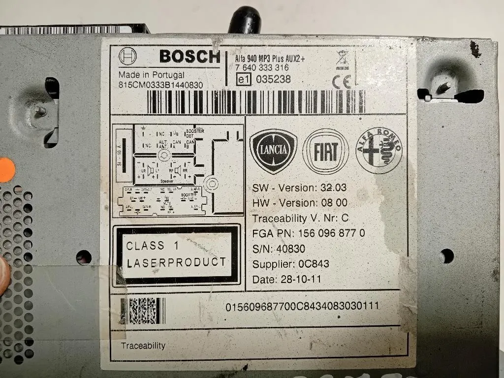 Unità Autoradio 156146144 Alfa Romeo Giulietta 2013