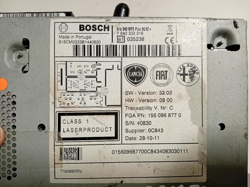 Unità Autoradio 156146144 Alfa Romeo Giulietta 2013