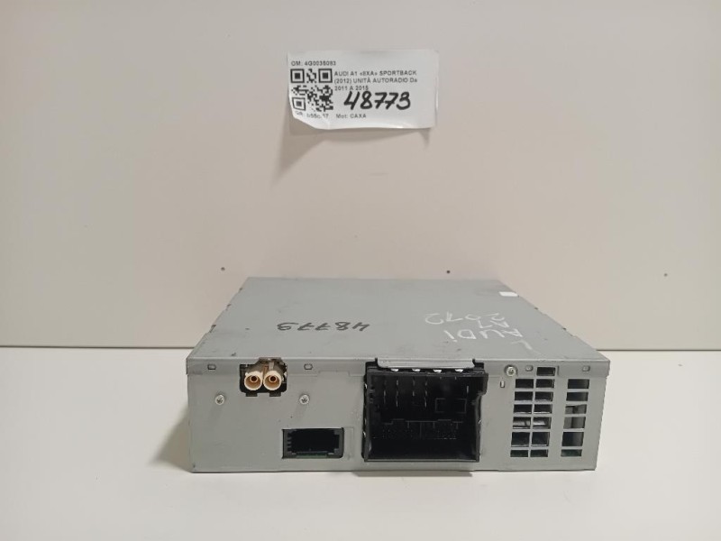 Unità Autoradio 4G0035083 Audi A1 8XA Sportback 2012