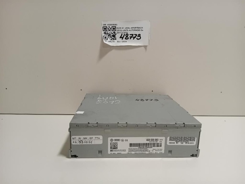 Unità Autoradio 4G0035083 Audi A1 8XA Sportback 2012