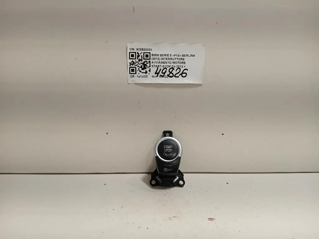 Interruttore Avviamento Motore Start-stop 922523003 Bmw Serie 5 F10 Berlina 2012