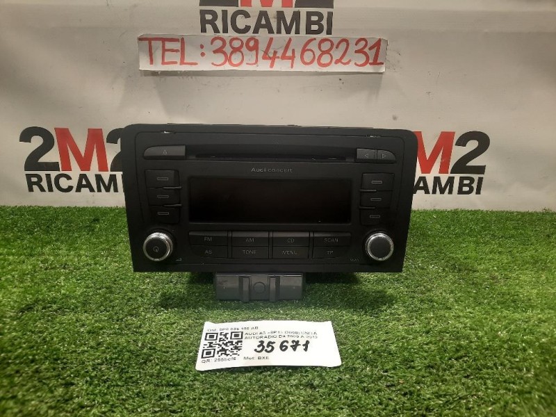 Unità Autoradio 8P0 035 186 AB Audi A3 8P1 2008