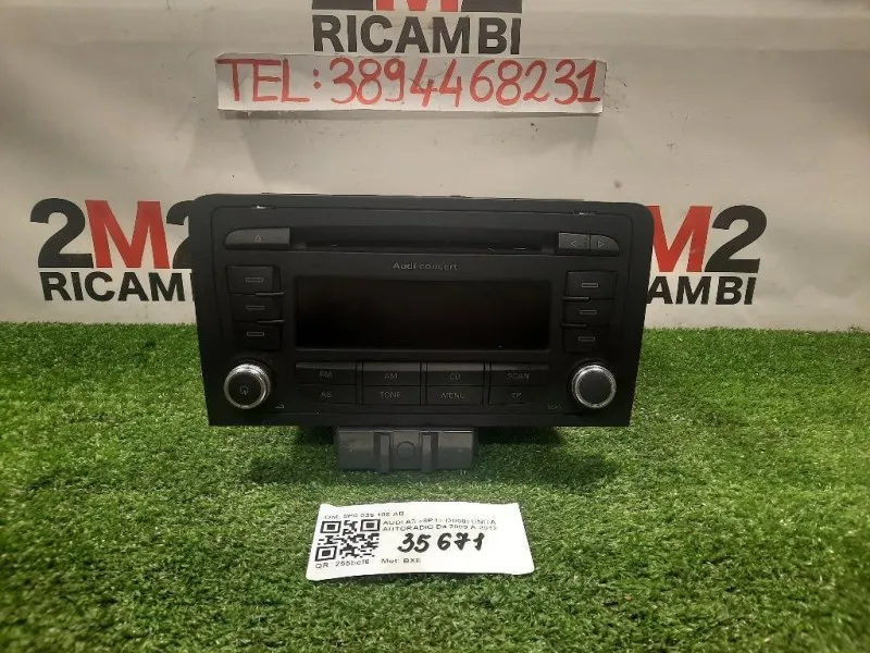 Unità Autoradio 8P0 035 186 AB Audi A3 8P1 2008