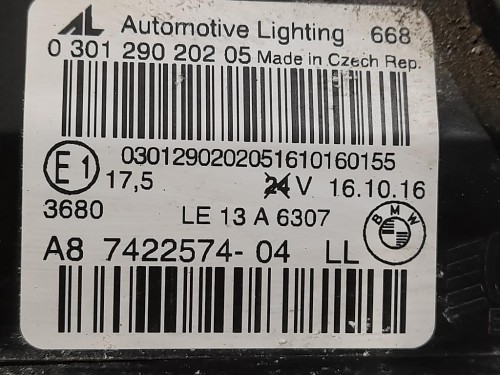 Proiettore ANT DX A8742257404 7422574-04 Bmw Serie 2 F45 Active Tourer 2014