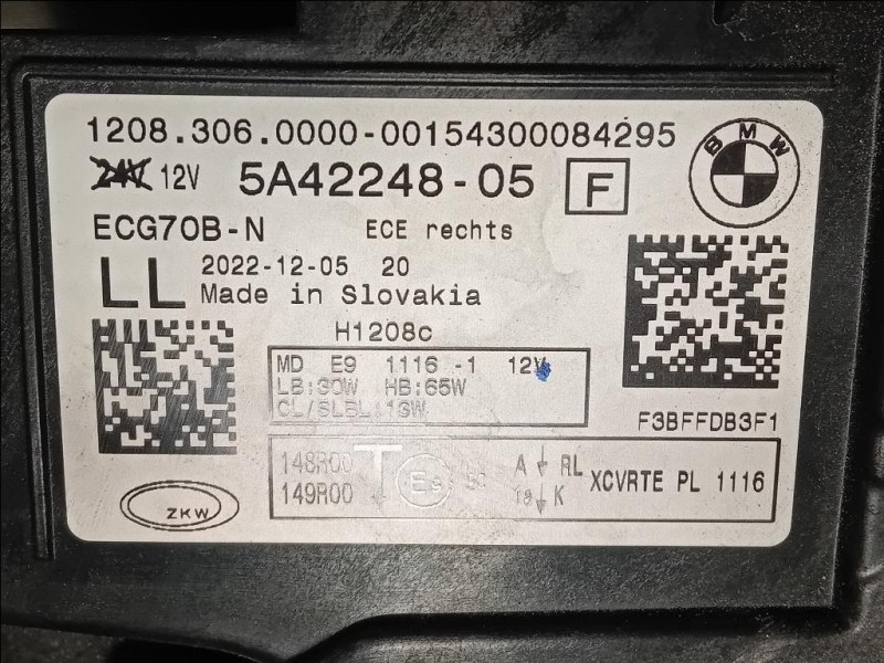 Proiettore ANT DX 5A42248-05 Bmw Serie 2 U06 Active Tourer 2021