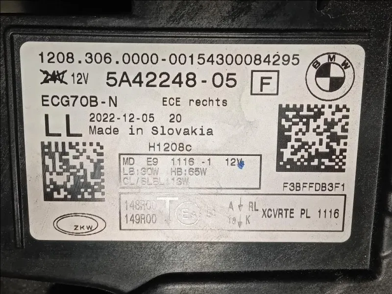 Proiettore ANT DX 5A42248-05 Bmw Serie 2 U06 Active Tourer 2021