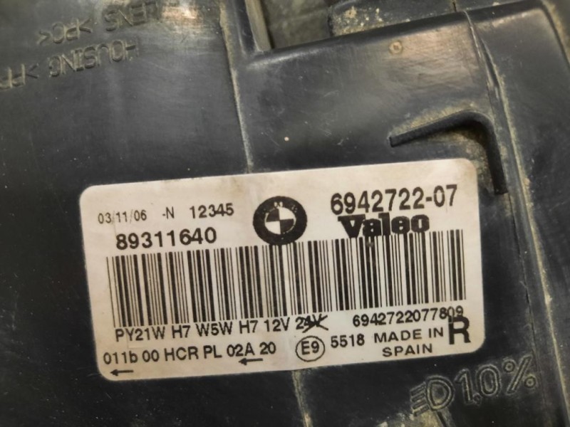 Proiettore ANT DX 63116942722 Bmw Serie 3 E90 Berlina 2005