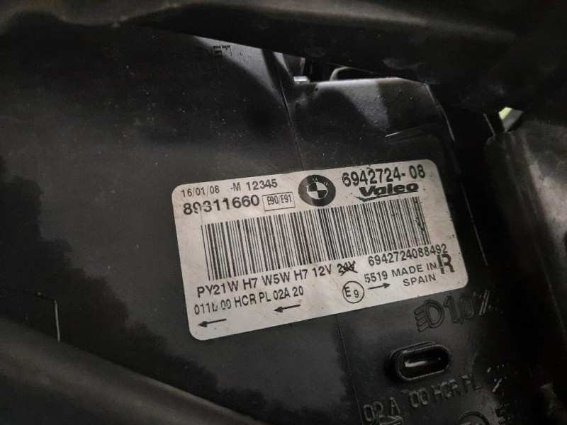 Proiettore ANT DX 63116942724 89311660 Bmw Serie 3 E90 Berlina 2005